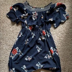 Boutique off the shoulder mini dress